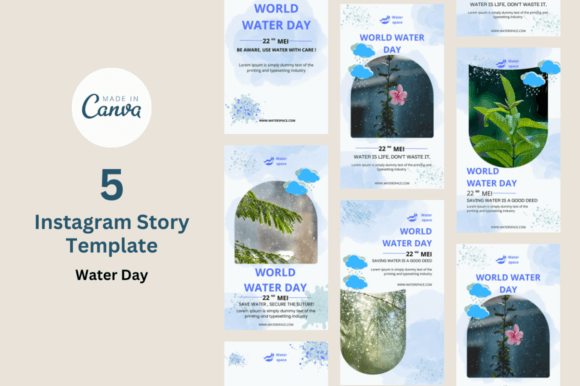 Water Day - Instagram Canva Template