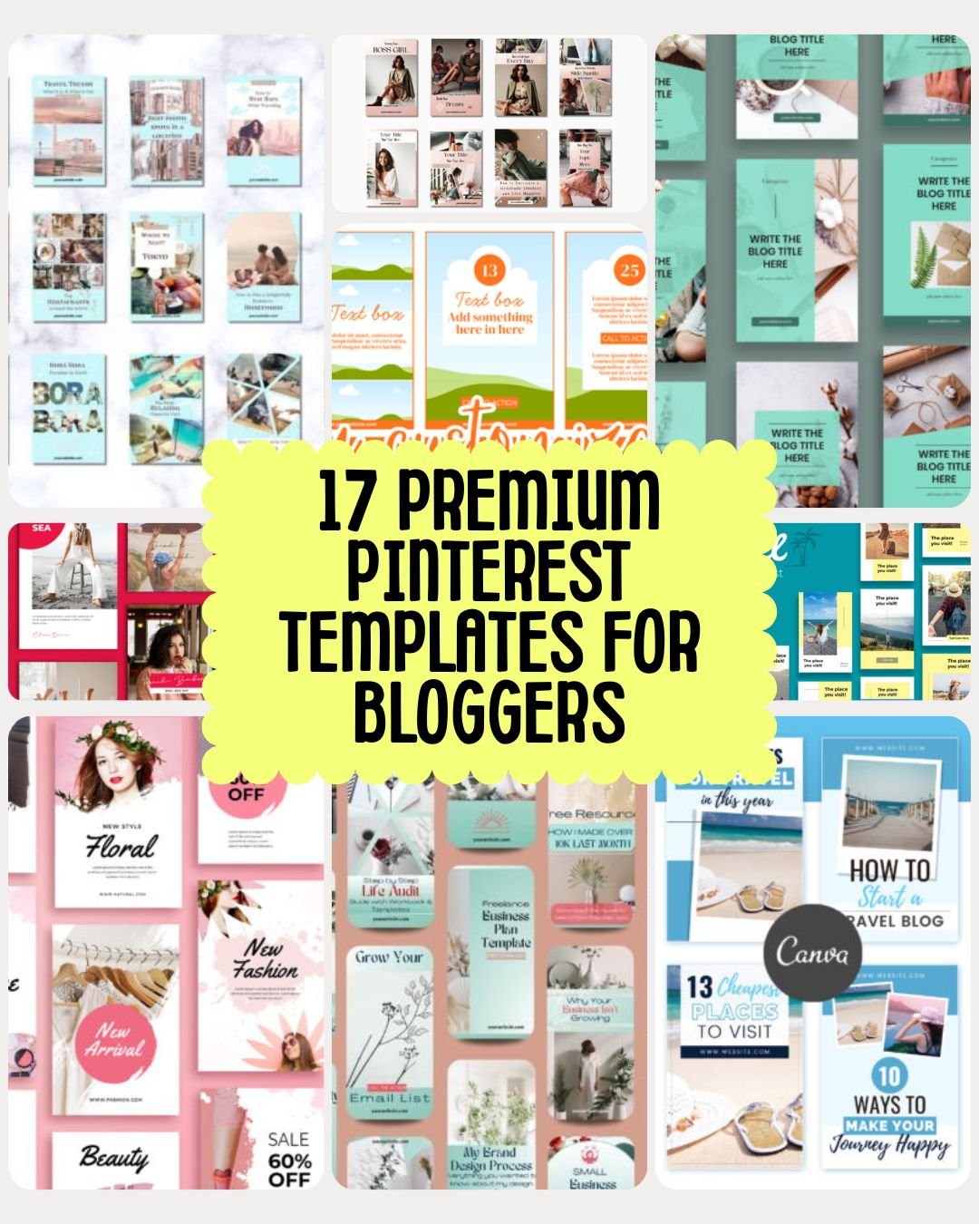 A Designer's Curated Edit: 17 Premium Pinterest Templates For Bloggers