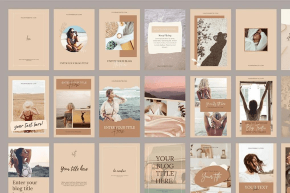 35 Boho Pinterest Pin Template for Canva