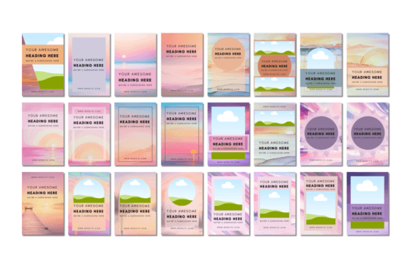 50 Pastel Pinterest Pins Canva Template