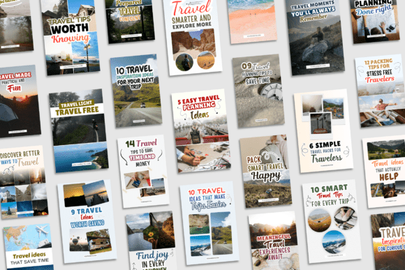 Canva Travel Blogger Pinterest Template