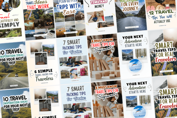 Canva Travel Blogger Pinterest Template
