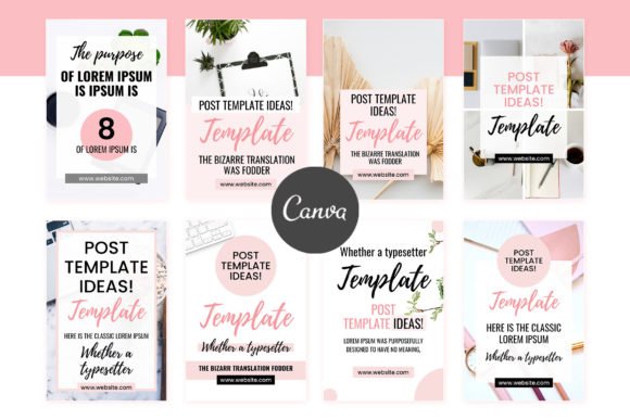 Feminine Canva Pinterest Template