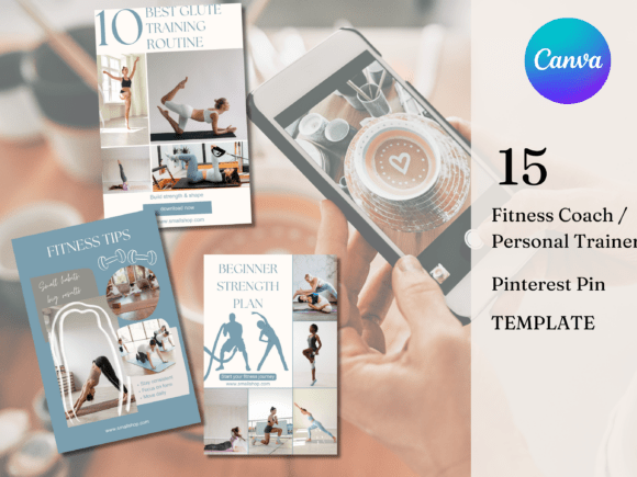 Fitness Coach Trainer Pinterest Pin Temp