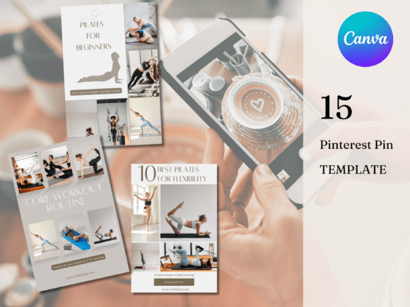 Pilates Studio Pinterest Pin Templates