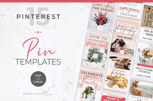 Pinterest Templates for Canva | Pink