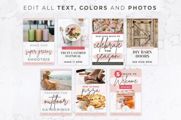Pinterest Templates for Canva | Pink