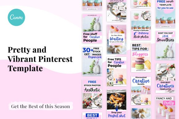 Pretty and Vibrant Pinterest Template