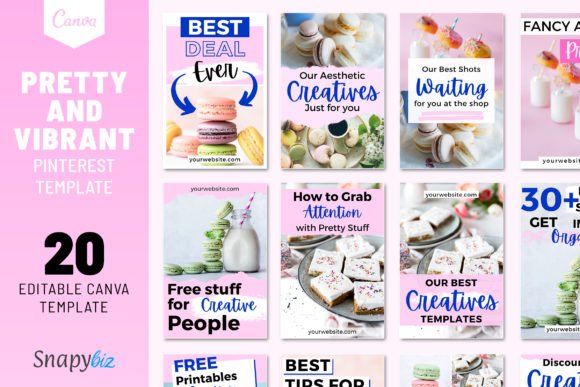 Pretty and Vibrant Pinterest Template