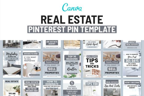 Real Estate Pinterest Canva Template