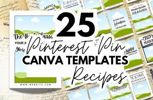 Recipe Pinterest Pin Canva Templates