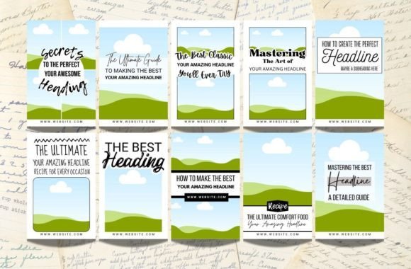 Recipe Pinterest Pin Canva Templates
