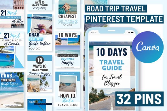 Road Trip Travel Pinterest Template